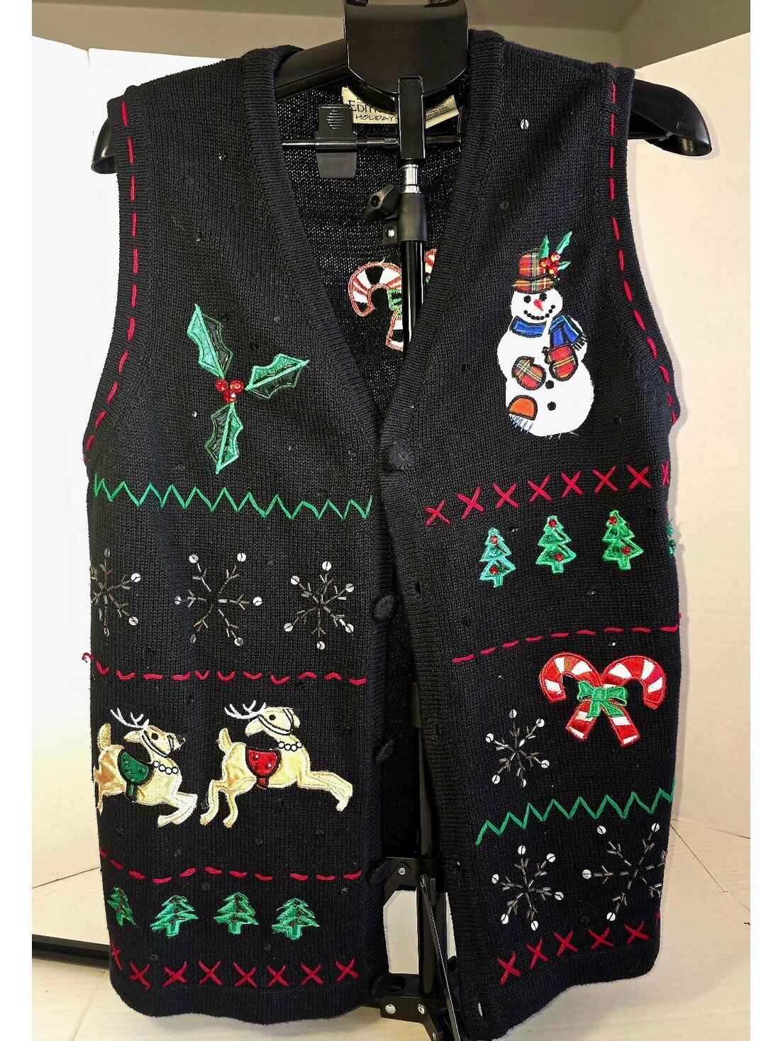 Vintage Christmas Sweater Vest Size 1x